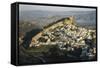 Spain, Montefrio, Andalusia, Aerial Town and Church-David Barnes-Framed Stretched Canvas