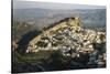 Spain, Montefrio, Andalusia, Aerial Town and Church-David Barnes-Stretched Canvas