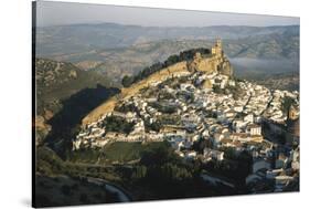 Spain, Montefrio, Andalusia, Aerial Town and Church-David Barnes-Stretched Canvas