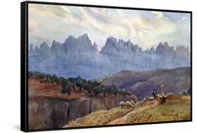 Spain, Montserrat 1906-A Wallace Rimington-Framed Stretched Canvas