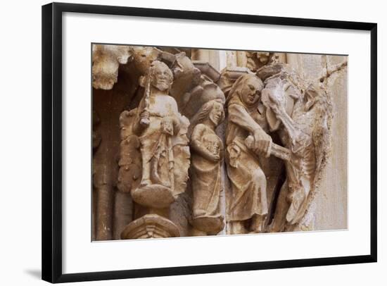 Spain, Navarre, Ujue, Church of Santa Maria, Architectural Detail-null-Framed Giclee Print