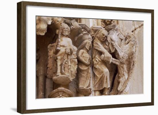 Spain, Navarre, Ujue, Church of Santa Maria, Architectural Detail-null-Framed Giclee Print