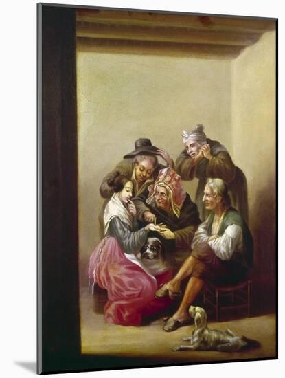 Spain: Palm-Reading-null-Mounted Giclee Print