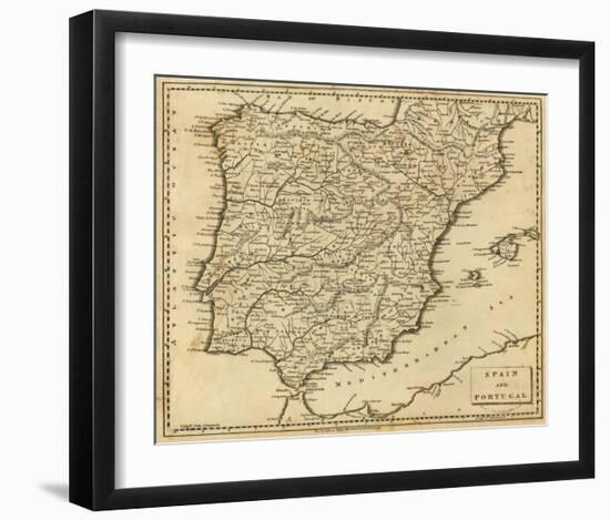 Spain, Portugal, c.1812-Aaron Arrowsmith-Framed Art Print