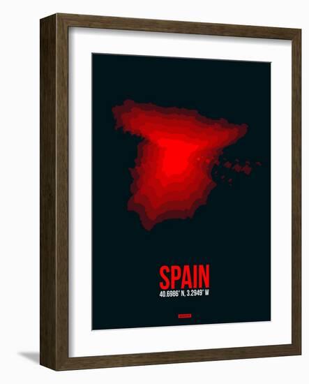 Spain Radiant Map 1-NaxArt-Framed Art Print