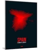 Spain Radiant Map 1-NaxArt-Mounted Art Print