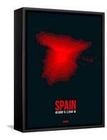 Spain Radiant Map 1-NaxArt-Framed Stretched Canvas