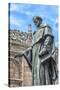 Spain, Salamanca, Frei Luis de Leon in Courtyard of the Clergy-Lisa S. Engelbrecht-Stretched Canvas