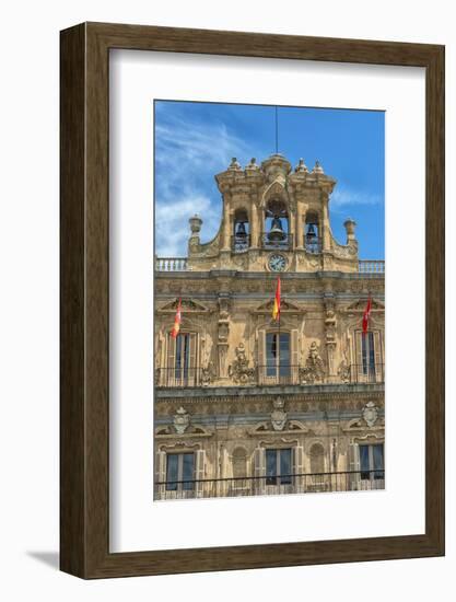 Spain, Salamanca, Town Hall Bell Tower in Plaza Mayor-Jim Engelbrecht-Framed Photographic Print