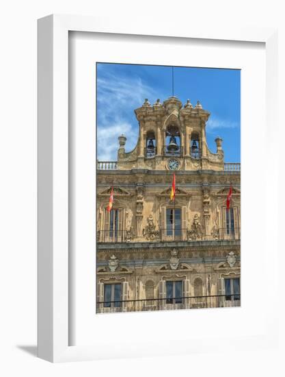 Spain, Salamanca, Town Hall Bell Tower in Plaza Mayor-Jim Engelbrecht-Framed Photographic Print