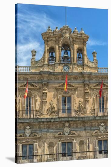 Spain, Salamanca, Town Hall Bell Tower in Plaza Mayor-Jim Engelbrecht-Stretched Canvas