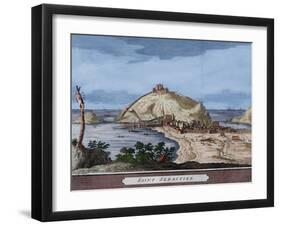 Spain. San Sebastian or Donostia. Santa Clara Island. Map. Late 16th Century - 17th Century-null-Framed Giclee Print