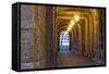 Spain, Santiago. Archways and Door Near the Main Square of Cathedral Santiago De Compostela-Emily Wilson-Framed Stretched Canvas