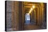 Spain, Santiago. Archways and Door Near the Main Square of Cathedral Santiago De Compostela-Emily Wilson-Stretched Canvas