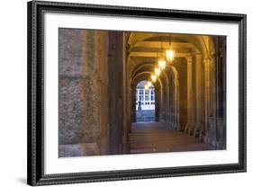 Spain, Santiago. Archways and Door Near the Main Square of Cathedral Santiago De Compostela-Emily Wilson-Framed Photographic Print