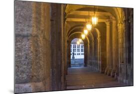 Spain, Santiago. Archways and Door Near the Main Square of Cathedral Santiago De Compostela-Emily Wilson-Mounted Photographic Print