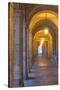 Spain, Santiago. Archways and Door Near the Main Square of Cathedral Santiago De Compostela-Emily Wilson-Stretched Canvas
