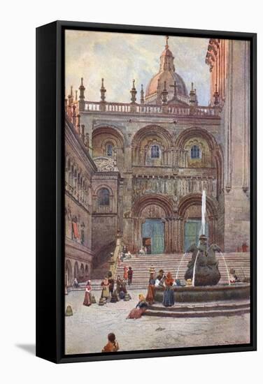 Spain, Santiago Compostel-A Wallace Rimington-Framed Stretched Canvas