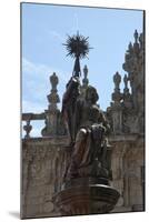 Spain, Santiago de Compostella, Cathedral of Santiago de Compostella, Southern Facade, Fountain Top-Samuel Magal-Mounted Photographic Print