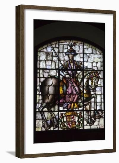 Spain, Segovia, Alcazar, Stained Glass Window, Knight on Horseback-Samuel Magal-Framed Photographic Print