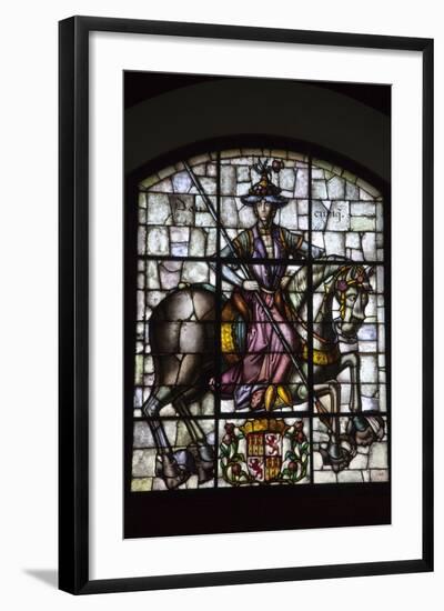 Spain, Segovia, Alcazar, Stained Glass Window, Knight on Horseback-Samuel Magal-Framed Photographic Print