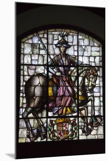 Spain, Segovia, Alcazar, Stained Glass Window, Knight on Horseback-Samuel Magal-Mounted Photographic Print