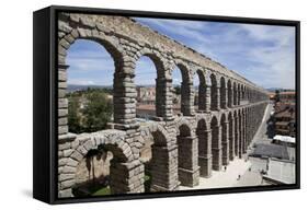 Spain, Segovia, Aqueduct-Samuel Magal-Framed Stretched Canvas
