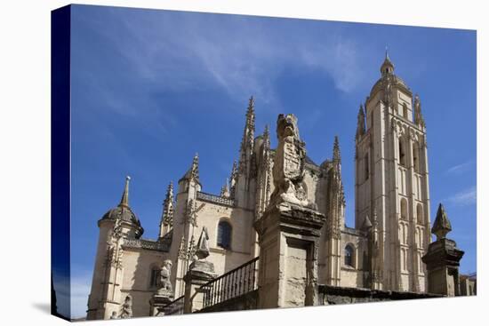 Spain, Segovia, Segovia Cathedral, Lion Statue-Samuel Magal-Stretched Canvas