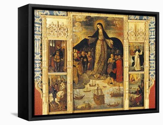 Spain, Seville, Alcazar Palace, Virgin of Seafarers' Altarpiece, 1535-Alejo Fernandez-Framed Stretched Canvas