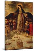 Spain, Seville, Alcazar Palace, Virgin of Seafarers-Alejo Fernandez-Mounted Giclee Print