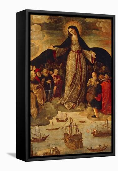 Spain, Seville, Alcazar Palace, Virgin of Seafarers-Alejo Fernandez-Framed Stretched Canvas