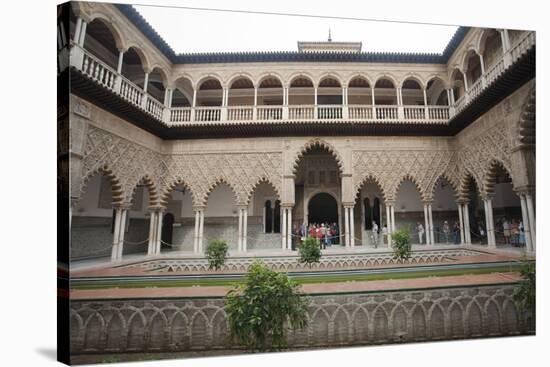 Spain, Seville, Royal Fortresses, Courtyard of T-null-Stretched Canvas