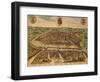 Spain, Seville, View of the City, Color Engraving from Civitates Orbis Terrarum-null-Framed Giclee Print