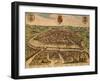 Spain, Seville, View of the City, Color Engraving from Civitates Orbis Terrarum-null-Framed Giclee Print