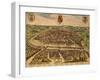 Spain, Seville, View of the City, Color Engraving from Civitates Orbis Terrarum-null-Framed Giclee Print