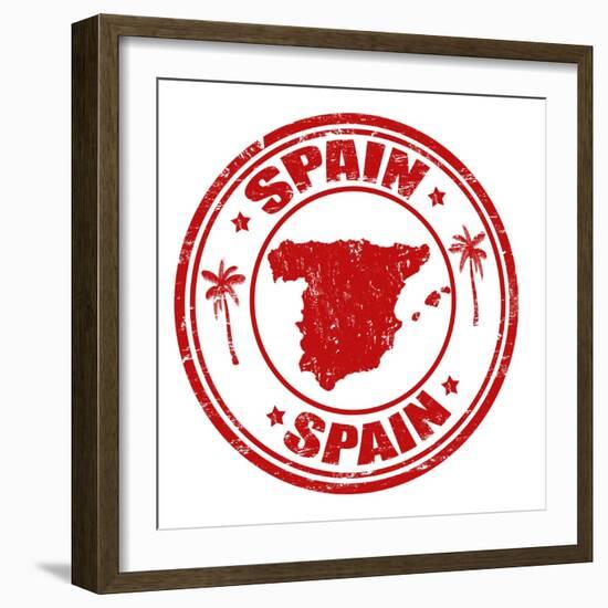 Spain Stamp-radubalint-Framed Art Print