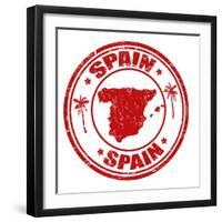 Spain Stamp-radubalint-Framed Art Print