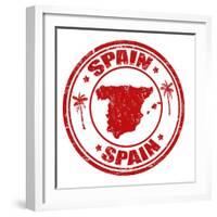 Spain Stamp-radubalint-Framed Art Print