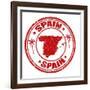 Spain Stamp-radubalint-Framed Art Print