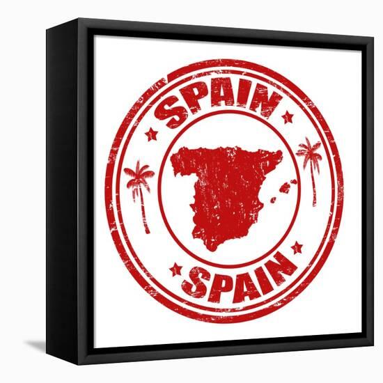 Spain Stamp-radubalint-Framed Stretched Canvas