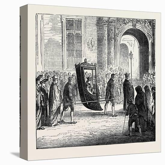 Spain: the Holy Week in Seville: the Cardinal Returning to His Palace 1873-null-Stretched Canvas