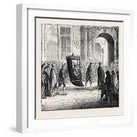 Spain: the Holy Week in Seville: the Cardinal Returning to His Palace 1873-null-Framed Giclee Print