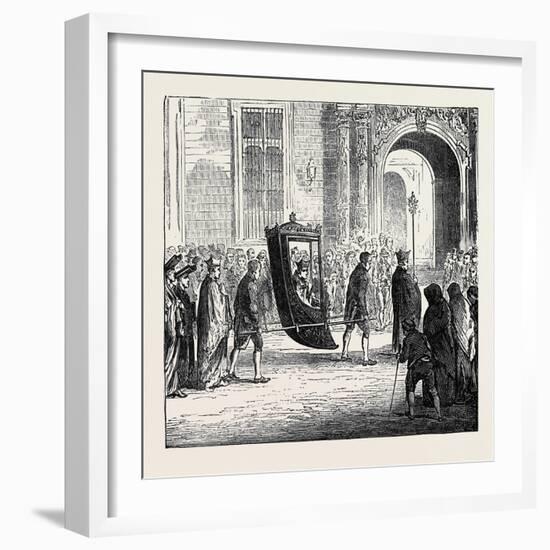 Spain: the Holy Week in Seville: the Cardinal Returning to His Palace 1873-null-Framed Giclee Print