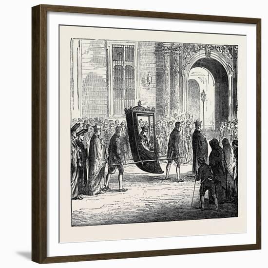 Spain: the Holy Week in Seville: the Cardinal Returning to His Palace 1873-null-Framed Giclee Print