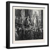 Spain: the Holy Week in Seville: the Cardinal Washing Poor Men's Feet 1873-null-Framed Giclee Print