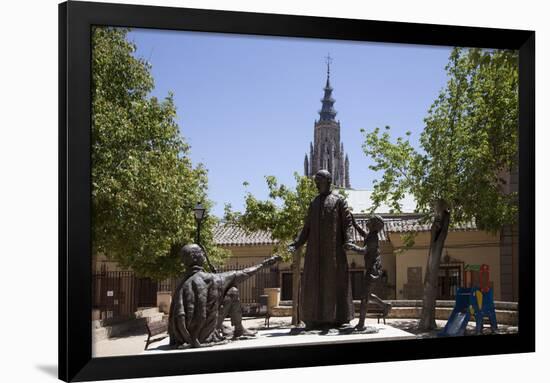 Spain, Toledo, Bronze Statue-Samuel Magal-Framed Photographic Print