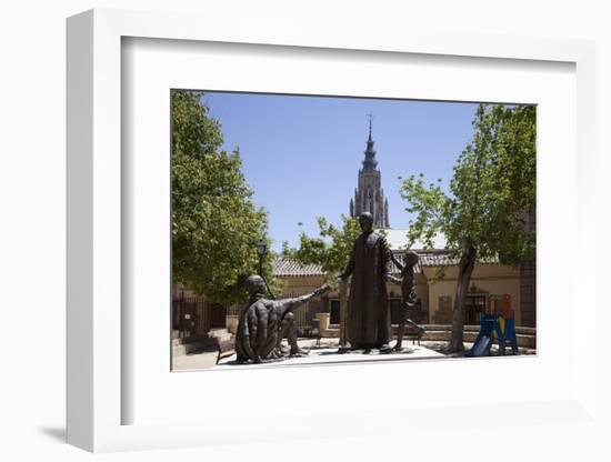 Spain, Toledo, Bronze Statue-Samuel Magal-Framed Photographic Print