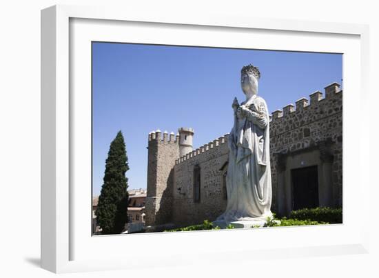 Spain, Toledo, Saint John of The Kings Church, Queen Isabel Statue-Samuel Magal-Framed Photographic Print