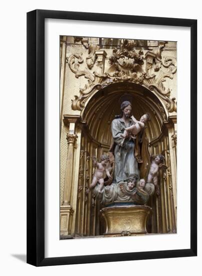 Spain, Toledo, Saint John of The Kings Church, Sculpture of Jesus Christ with Infant Angels-Samuel Magal-Framed Photographic Print