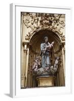 Spain, Toledo, Saint John of The Kings Church, Sculpture of Jesus Christ with Infant Angels-Samuel Magal-Framed Photographic Print